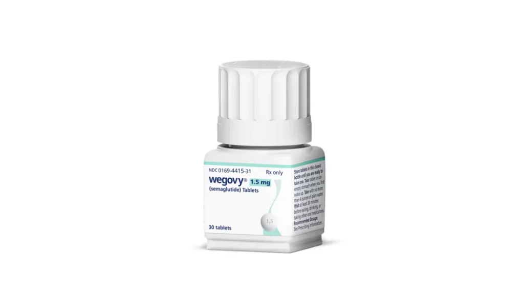 Wegovy 1.5mg oral semaglutide tablets bottle